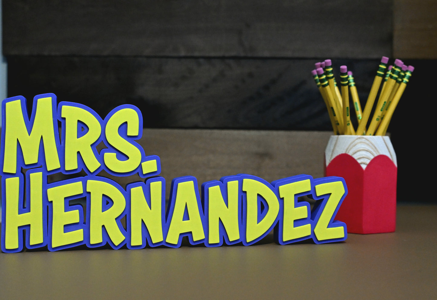 3D Multicolored Nameplate