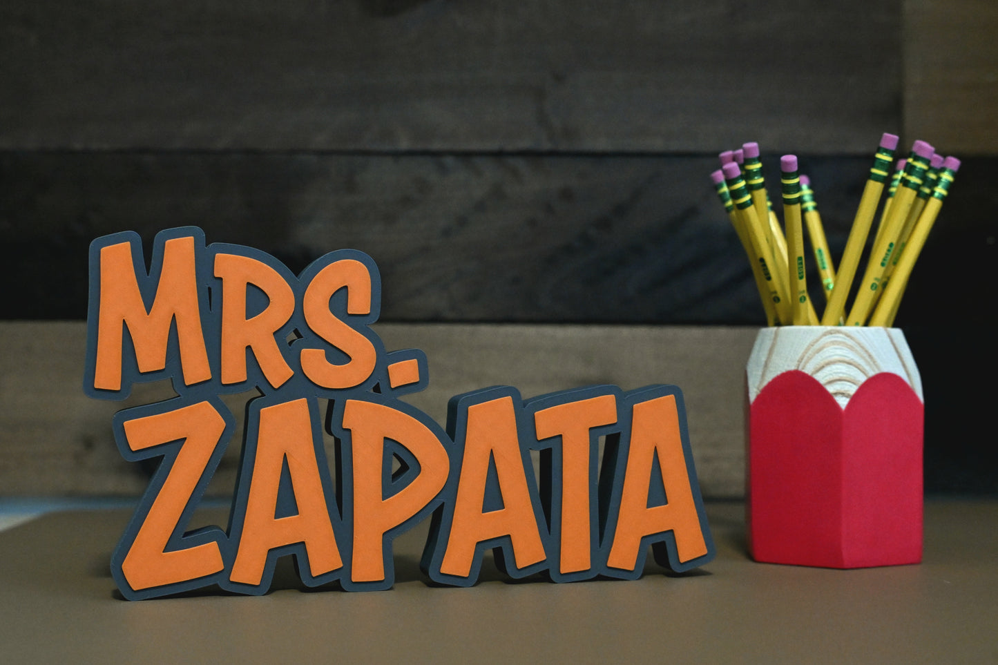 3D Multicolored Nameplate